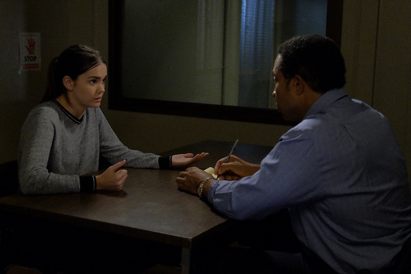 Callie being interrogated in The Fosters 4x12