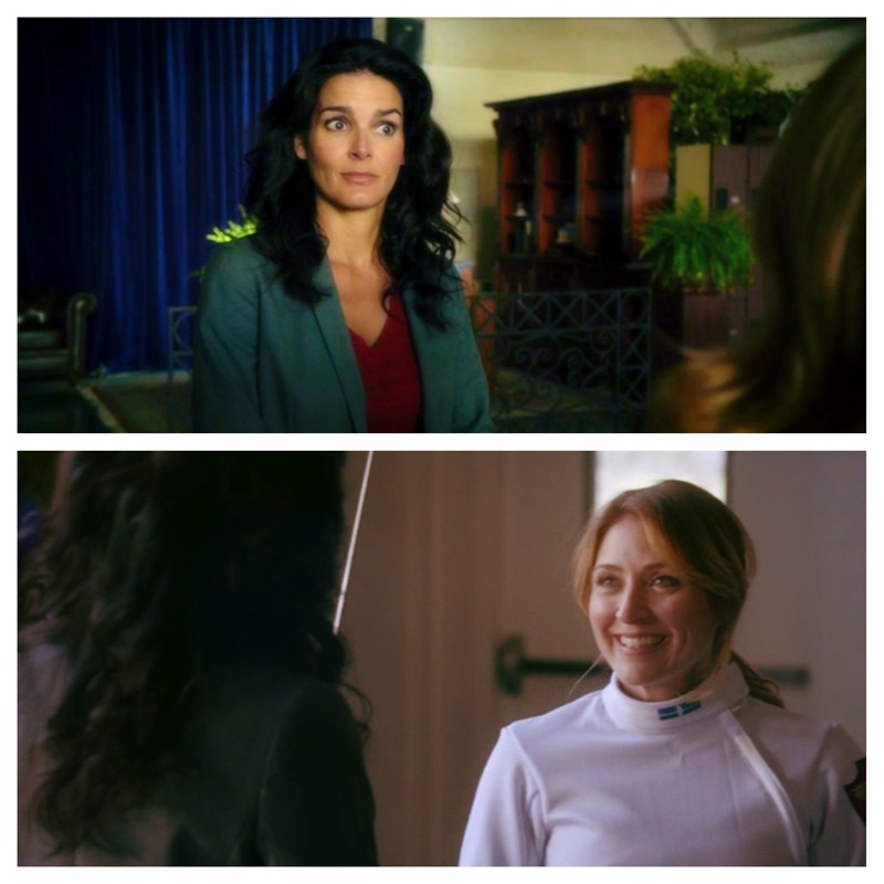 Sasha Alexander Angie Harmon fencing Rizzoli & Isles 7x04